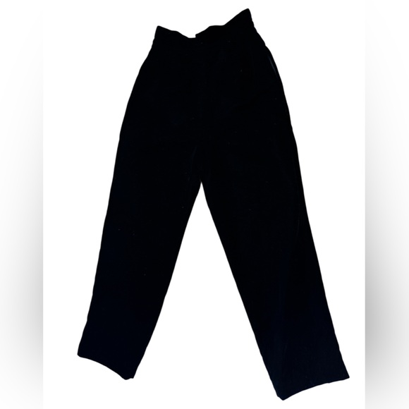 90 TALBOTS VELVET BLACK HIGH WAIST STRAIGHT LEG PANTS ELEGANT EVENING WEAR SZ 4P - Picture 4 of 7